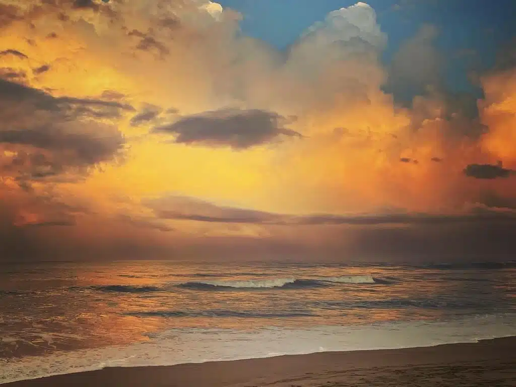 Jensen Beach Golden Hour Sunset Scenic image of Jensen Beach during sunset, showcasing the town's natural beauty, amazing beaches, and stunning waterfront views.